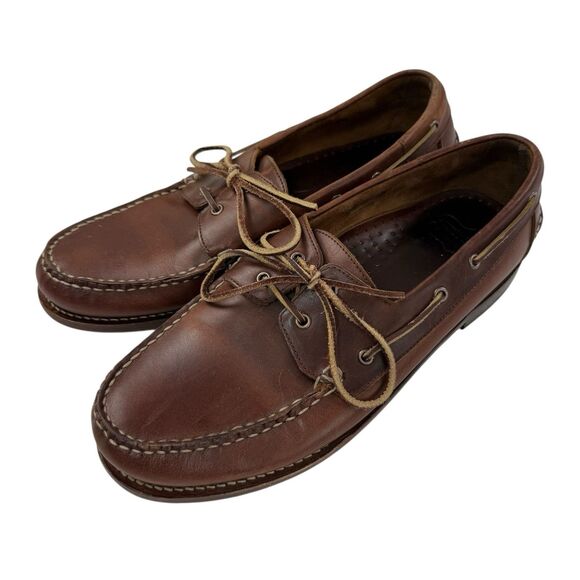 Thursday Boot Co. Handsewn Loafer Men Shoes Size 12 Lace up Boat Deck Leather